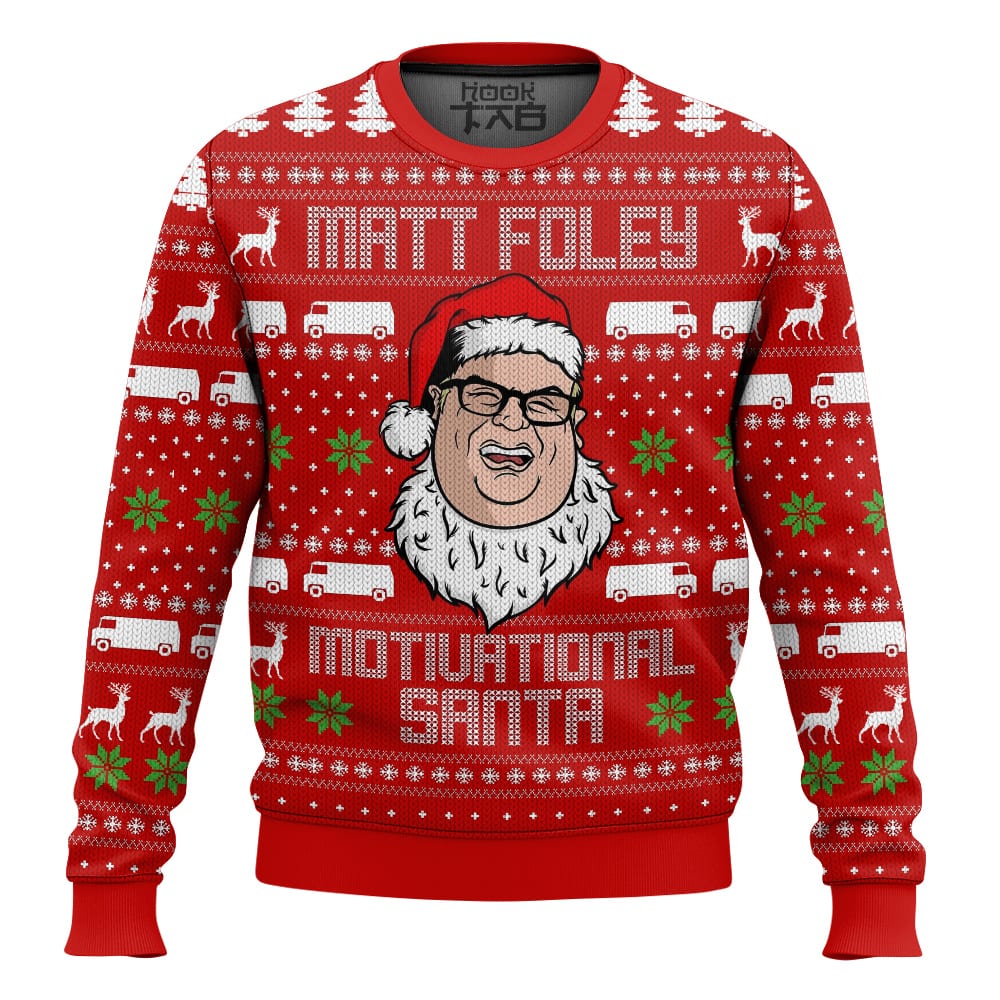 Matt Foley, Saturday Night Live Motivational Santa Christmas Ugly  Sweater