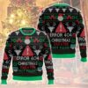 Error 404 Funny Xmas Not Found Ugly Christmas Sweater