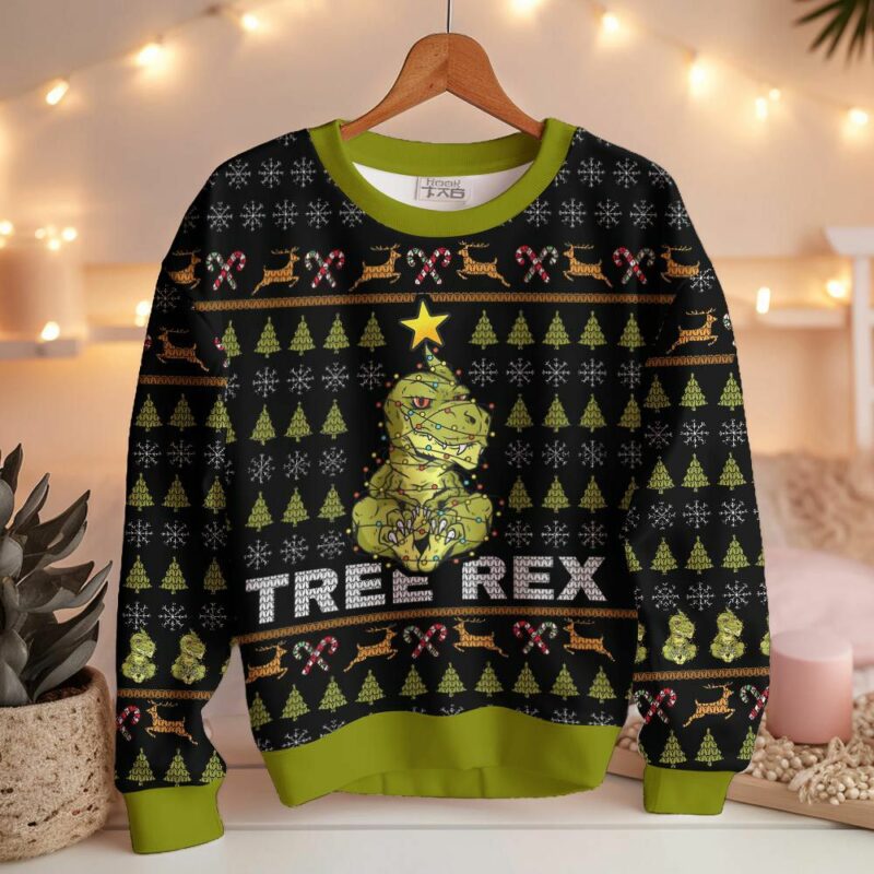 Tree Rex, Ugly Christmas Sweater