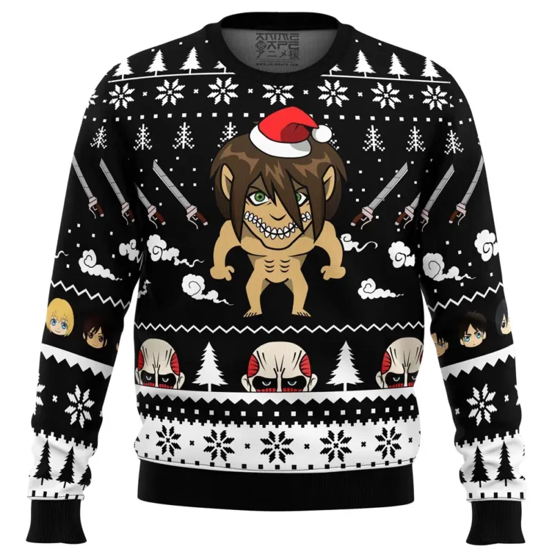 Eren Attack On Titan Ugly Christmas Sweater