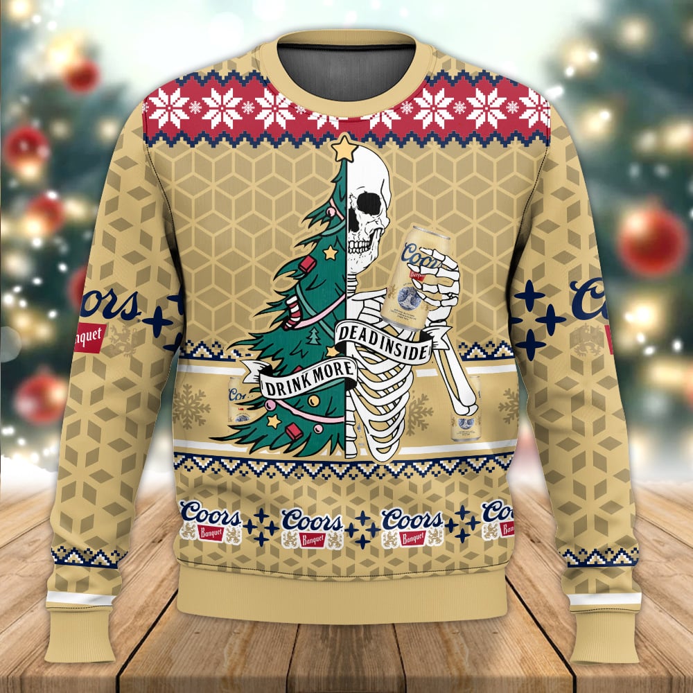 Coors Banquet Dead Inside Ugly Sweater