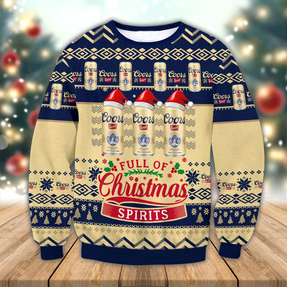 Coors Banquet Christmas Spirits Ugly Sweater