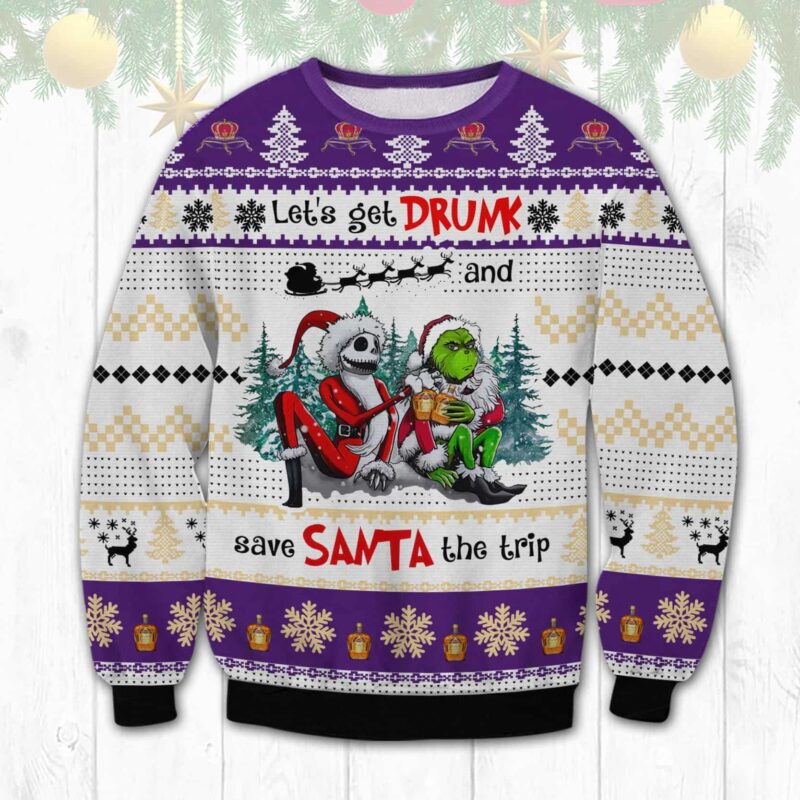 Crown Royal Get Drunk Ugly Sweater