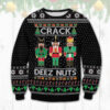 Crack Deez Nuts Nutcracker Soldier Ugly Christmas Sweater