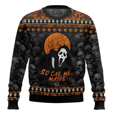 So Call Me May Be Scream Horror Ugly Sweater