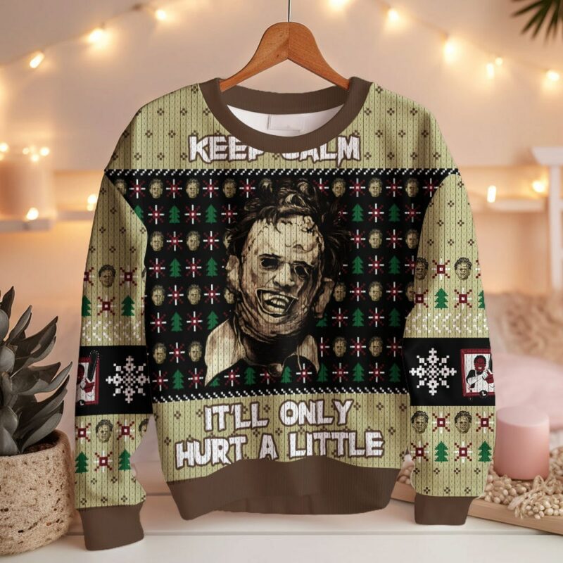 Keep Calm The Texas Chain Saw Massacre Horror Ugly Sweater