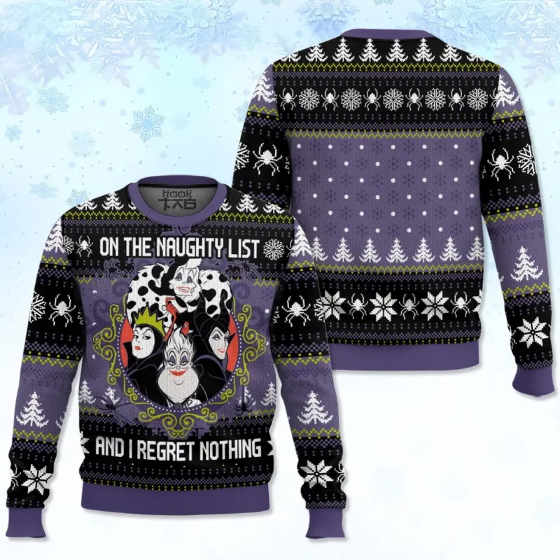 Disney Villains On The Naughty List Ugly Sweater