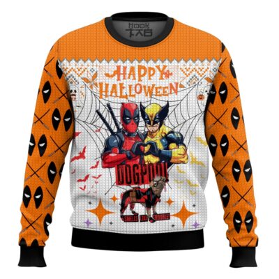 Deadpool Wolverine Halloween Ugly Sweater