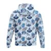 Blue Pattern Cartoon Characters Hoodie