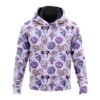 Purple Pattern Cartoon Characters Hoodie