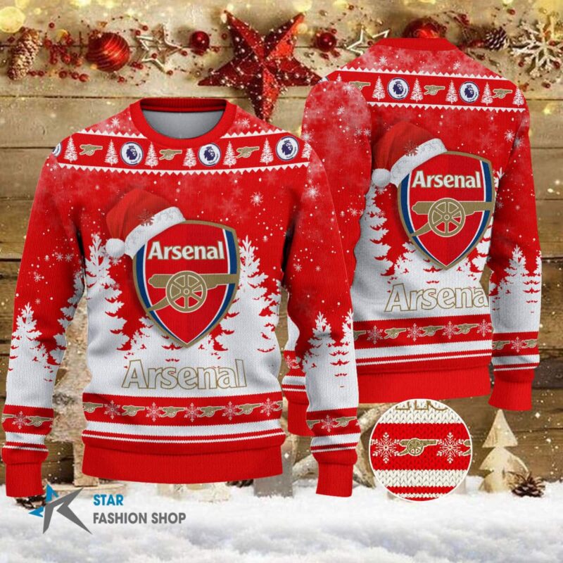 Arsenal FC 3D Christmas Ugly Sweater Gift For Fan