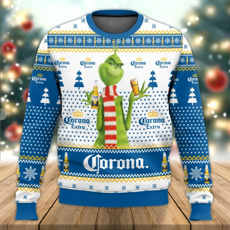 Corona Extra Grinch Ugly Sweater