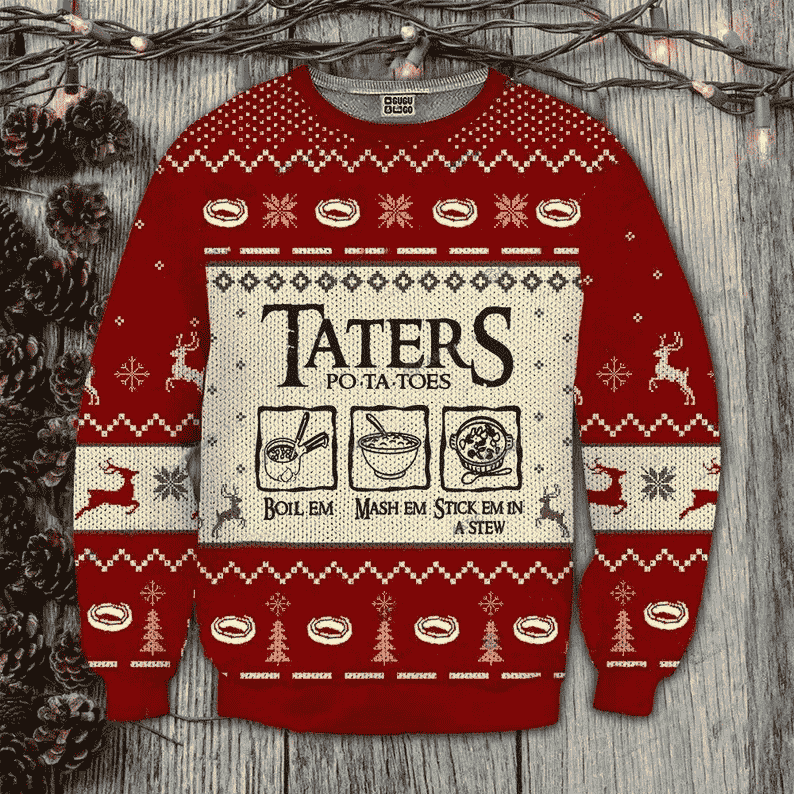 Taters Potatoes LOTR Ugly Sweater