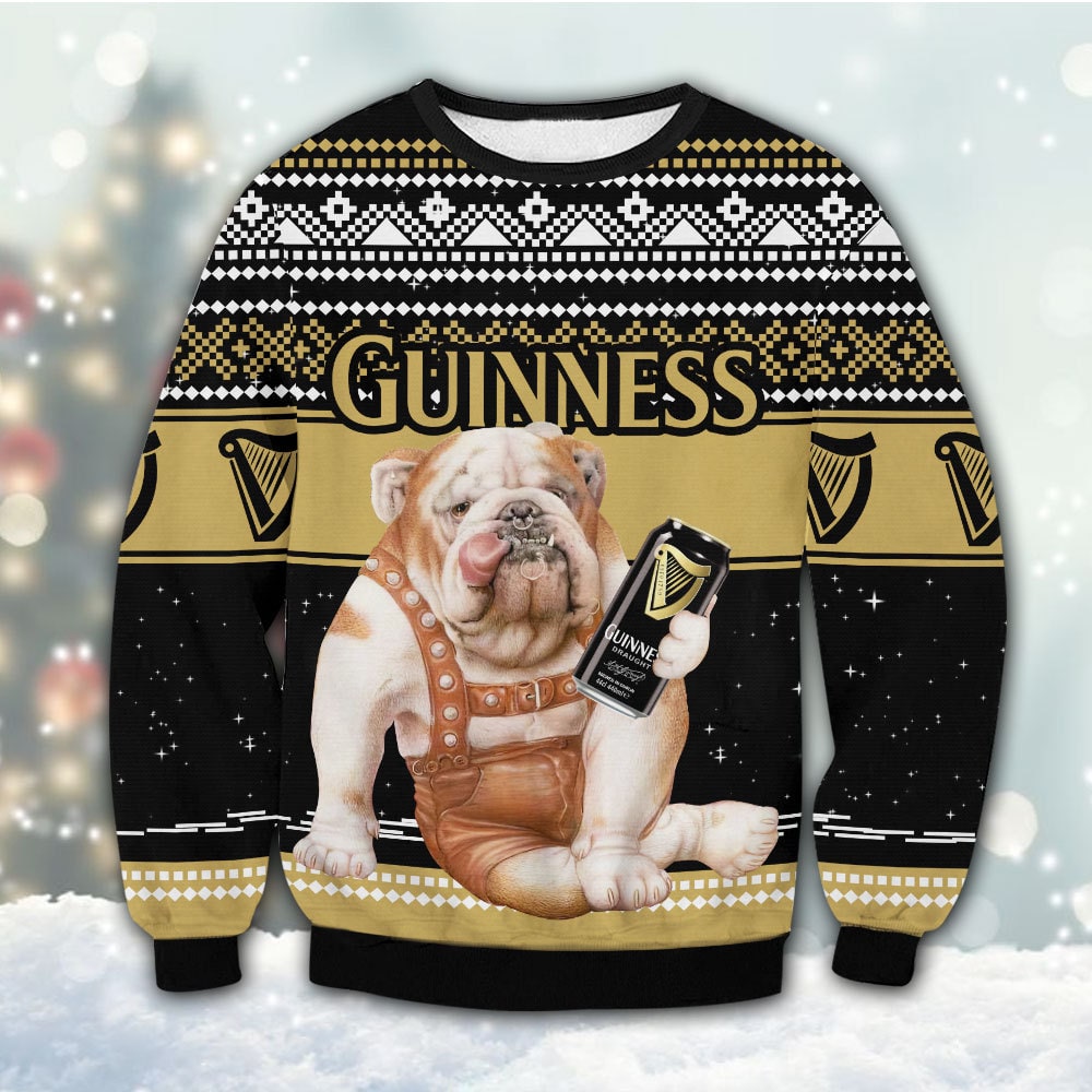 Guinness Bulldog Ugly Sweater