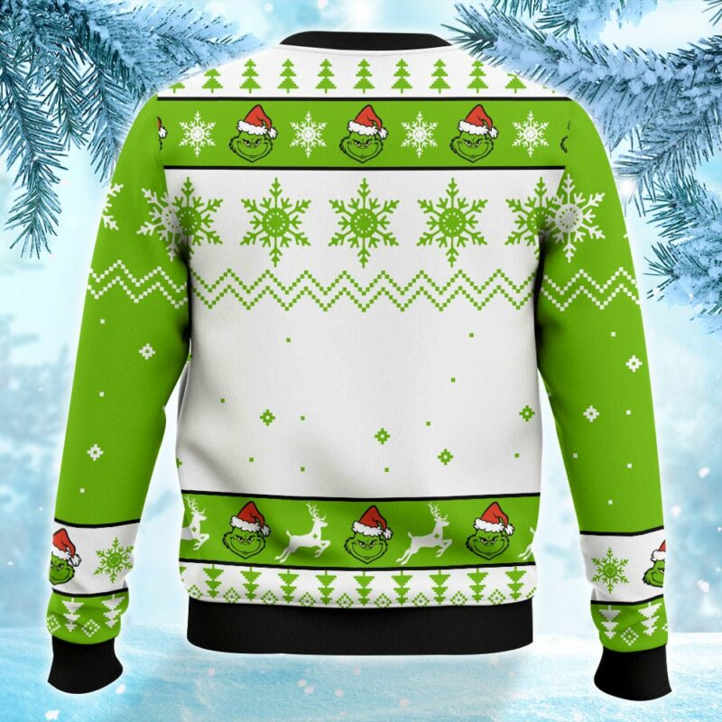 Grinch Rolling Up Ugly Sweater