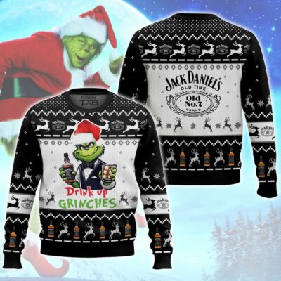 Drink Up Grinches Jack Daniels Ugly Sweater