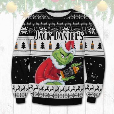 Jack Daniels Grinch Ugly Sweater