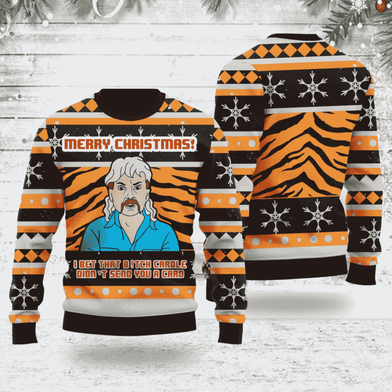 Joe Exotic Tiger King You Know Who Didn’t Wish You Chirsmas Ugly Christmas Sweater