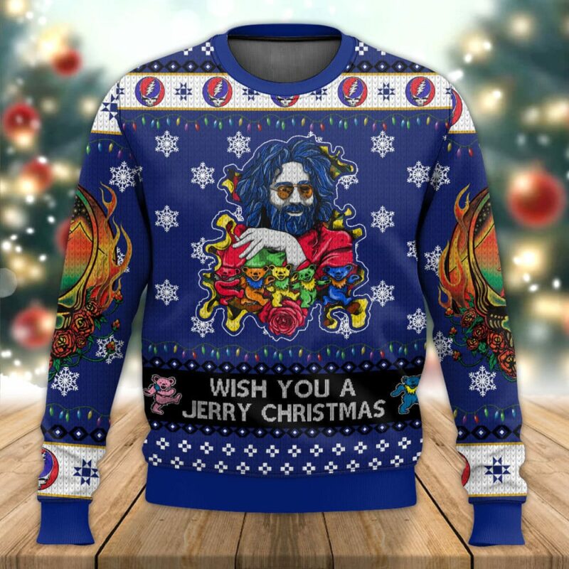 Jerry Garcia Grateful Dead Ugly Christmas Sweater