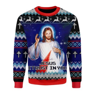 Jesus I Trust In You Christmas Sweater