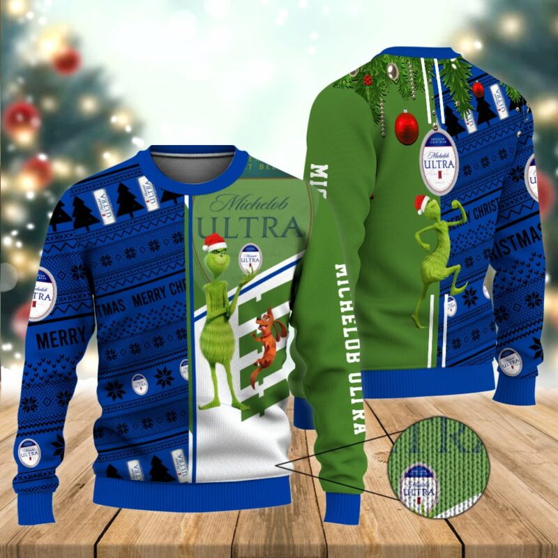 Michelob Ultra Grinch Ugly Sweater