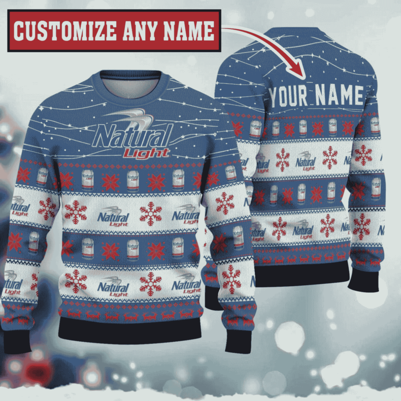 Natural Light Twinkle Light Ugly Sweater