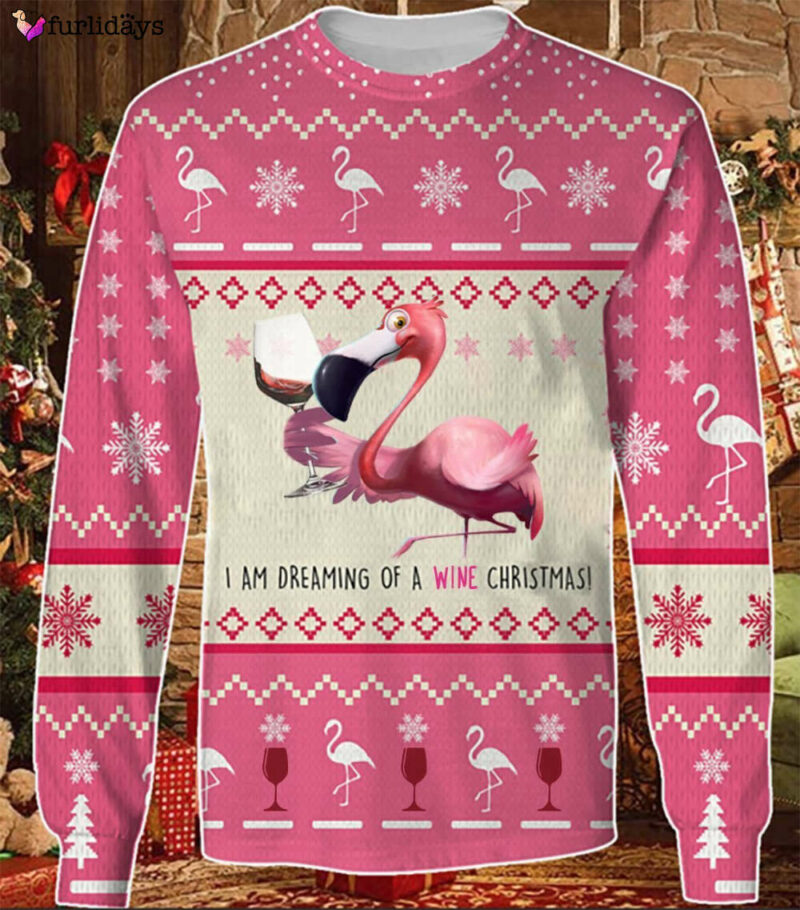 Pink Flamingo Ugly Christmas Sweater