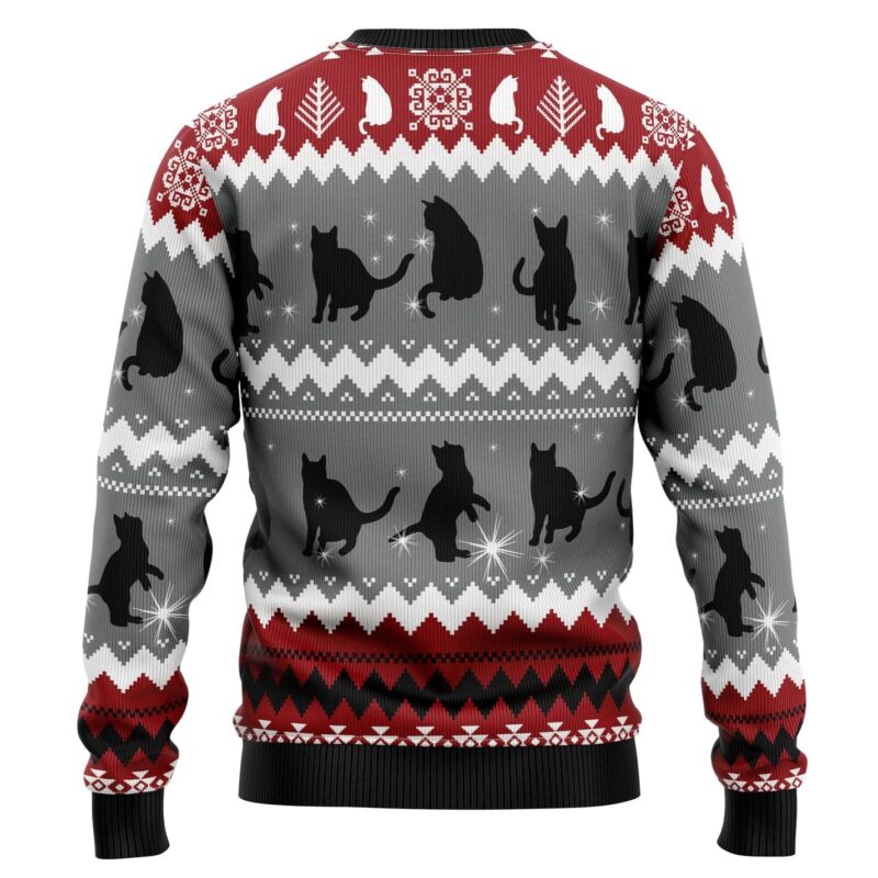 Black Cat Tree Ugly Christmas Sweater Christmas Gift Sweater