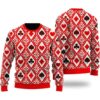 Red Seamless Playing For Xmas Ugly Christmas Sweater