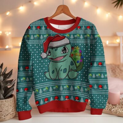 Pokemon Bulbasaur Christmas Ugly Sweater