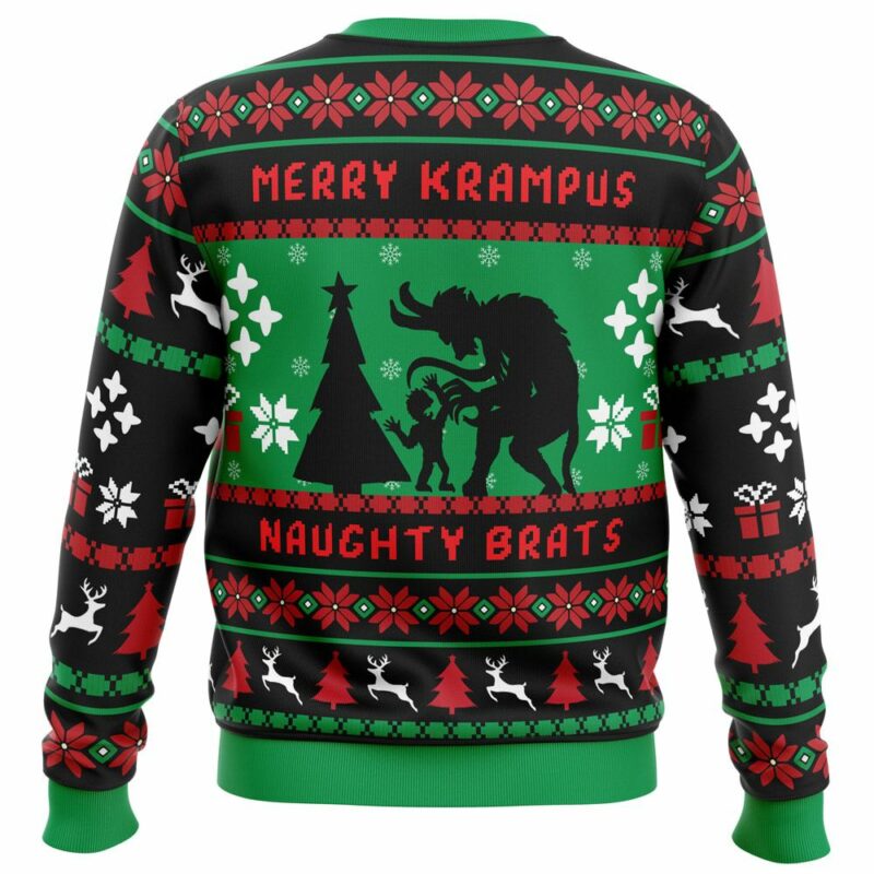 Naughty Brats Krampus Xmas Gift For Family Ugly Christmas Sweater