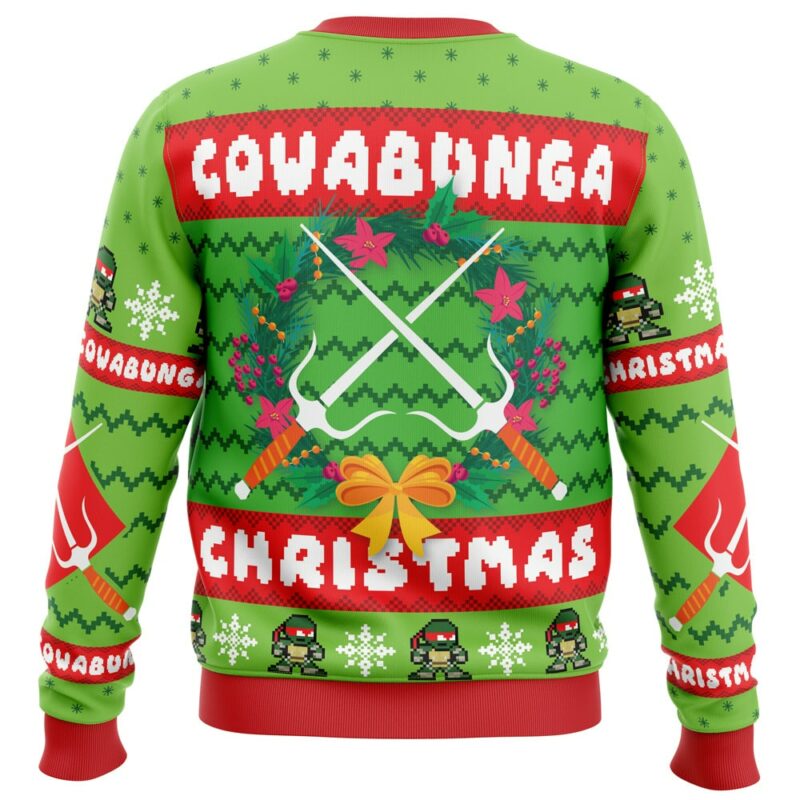 Cowabunga Raphael Christmas Teenage Mutant Ninja Turtles Ugly Christmas Sweater