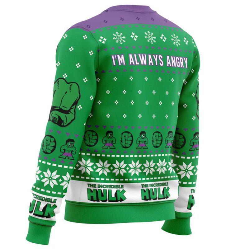 I’m Always Angry The Incredible Hulk Marvel Ugly Christmas Sweater