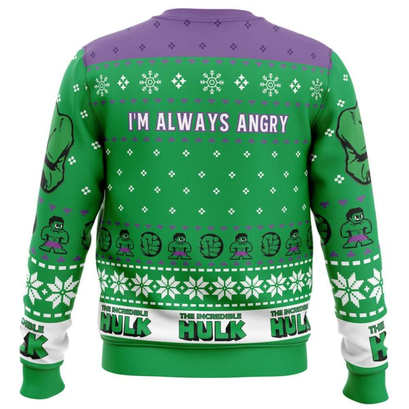 I’m Always Angry The Incredible Hulk Marvel Ugly Christmas Sweater