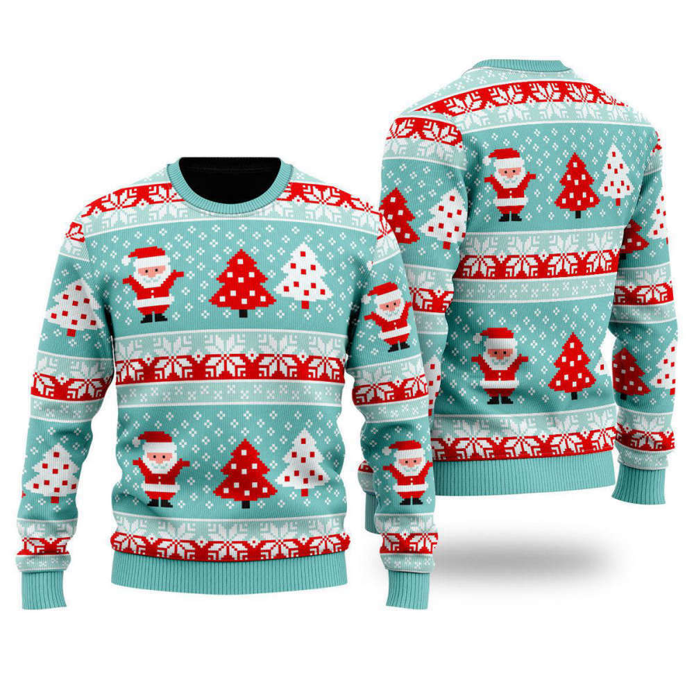 Spread Holiday Cheer With Santa Claus Ugly Christmas Sweater, Best Gift For Holiday, Christmas Crewneck Sweater, Christmas Winter Fashion