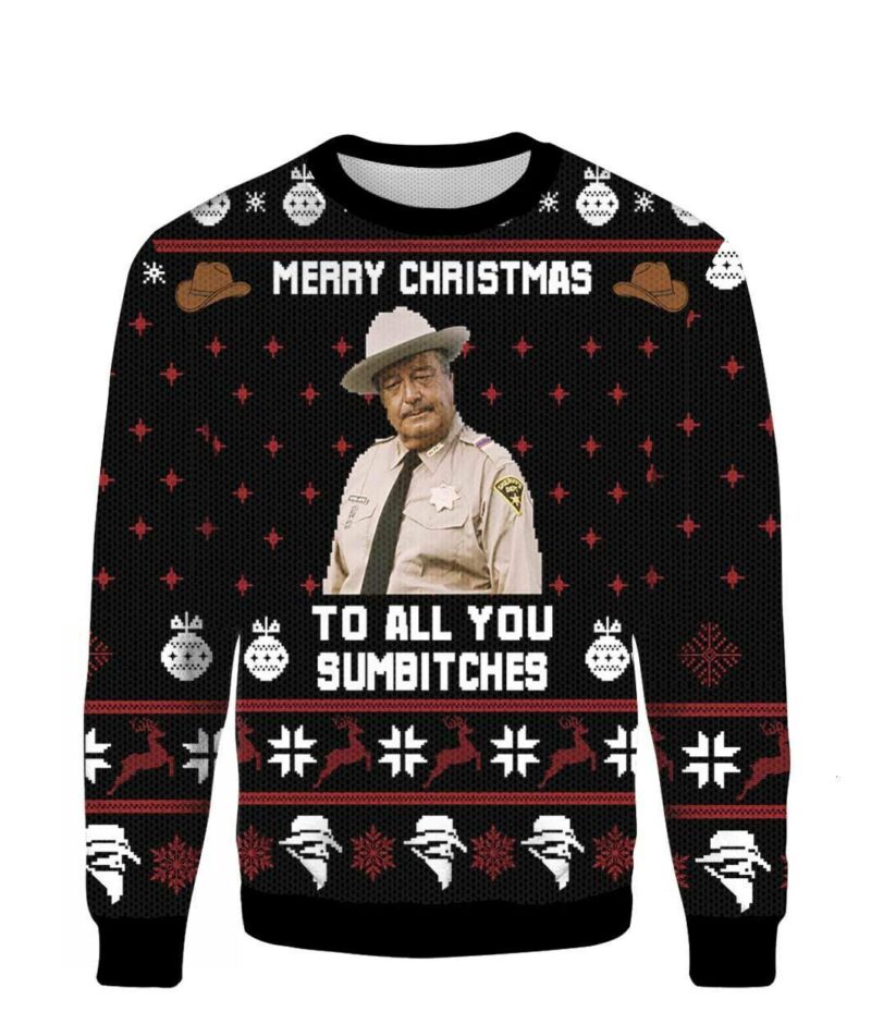 Smokey And The Bandit Merry Christmas Ugly Christmas Sweater