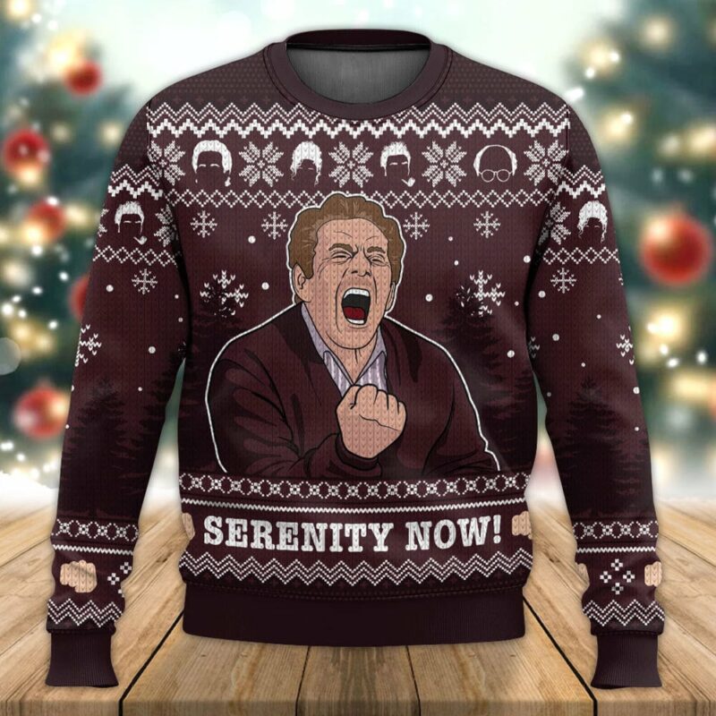 Serenity Now Seinfeld Ugly Christmas Sweater