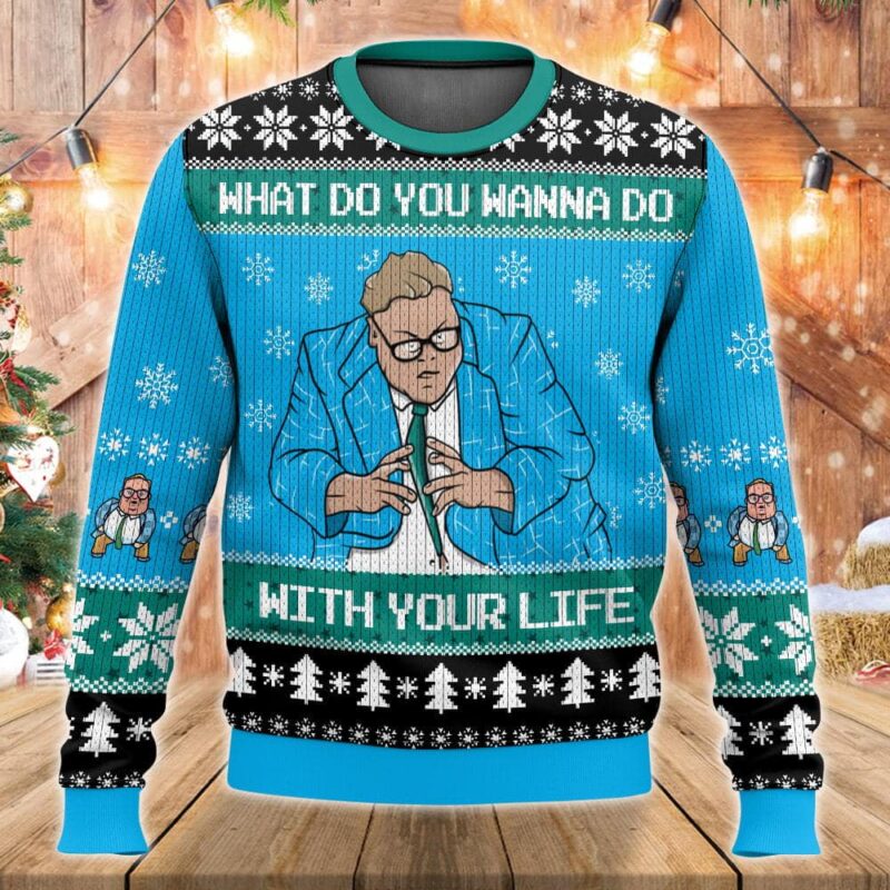 Saturday Night Live Matt Foley What Do You Wanna Do With Your Life Ugly Christmas Sweater