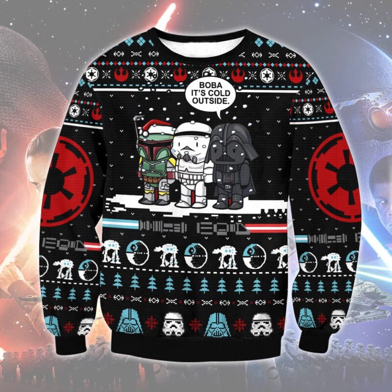 Star Wars Boba It's Cold Outside Ugly Christmas Sweater