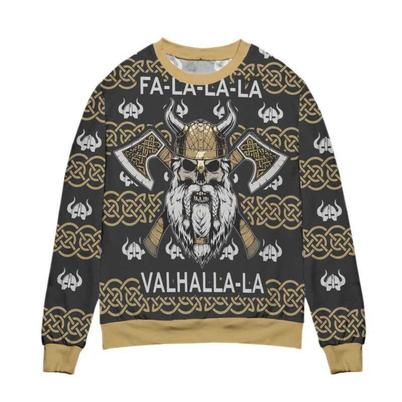 Fa-La-La-La Valhalla-La Viking God Ugly Christmas Sweater