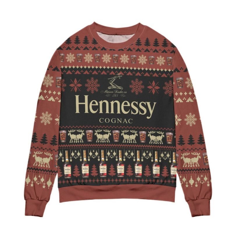 Hennessy Cognac Wine Ugly Christmas Sweater