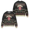 Jim Beam Black Extra Aged Bourbon Reindeer Pattern Ugly Christmas Sweater