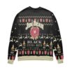 Jim Beam Black Extra Aged Bourbon Reindeer Pattern Ugly Christmas Sweater