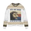 Let’s Eat Trash & Get Hit By A Car Opossum Ugly Christmas Sweater