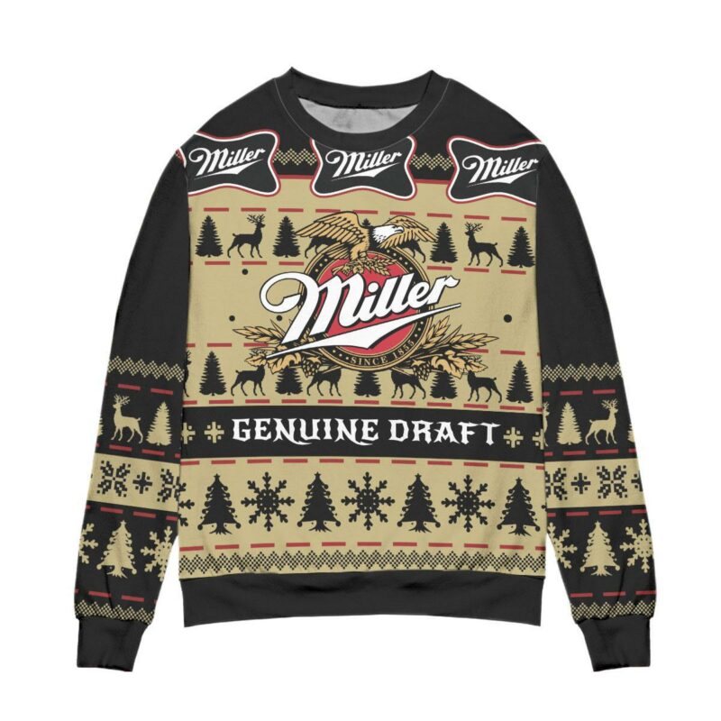 Miller Genuine Draft Christmas Gift Ugly Sweater