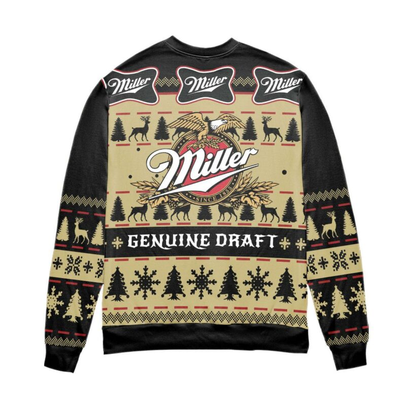 Miller Genuine Draft Christmas Gift Ugly Sweater