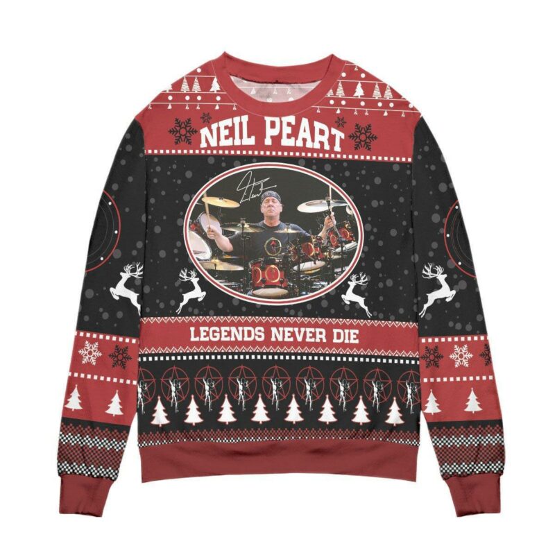 Neil Peart Ugly Christmas Sweater