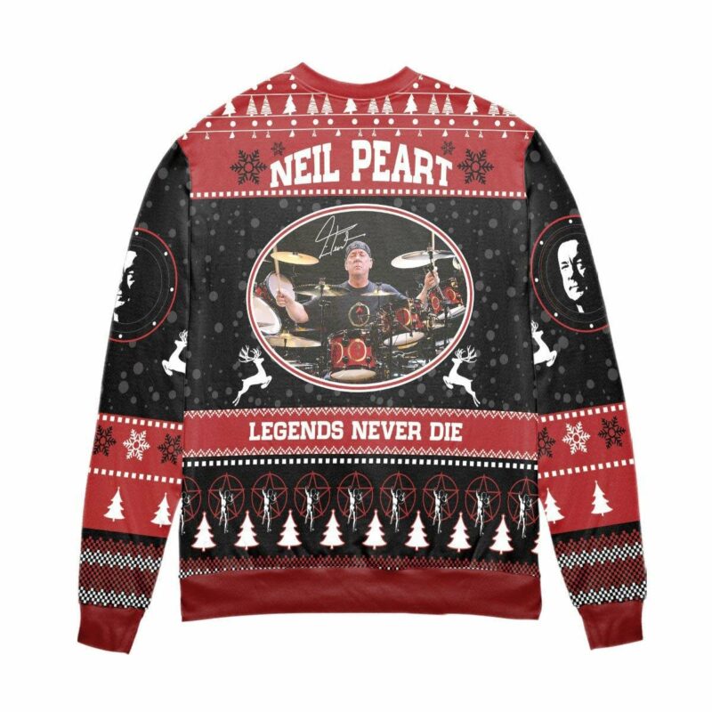 Neil Peart Ugly Christmas Sweater