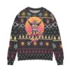 Praise The Sun Dark Souls Snowflake Pattern Ugly Christmas Sweater