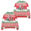 Santa Playing Golf Reindeer Pattern Ugly Christmas Sweater